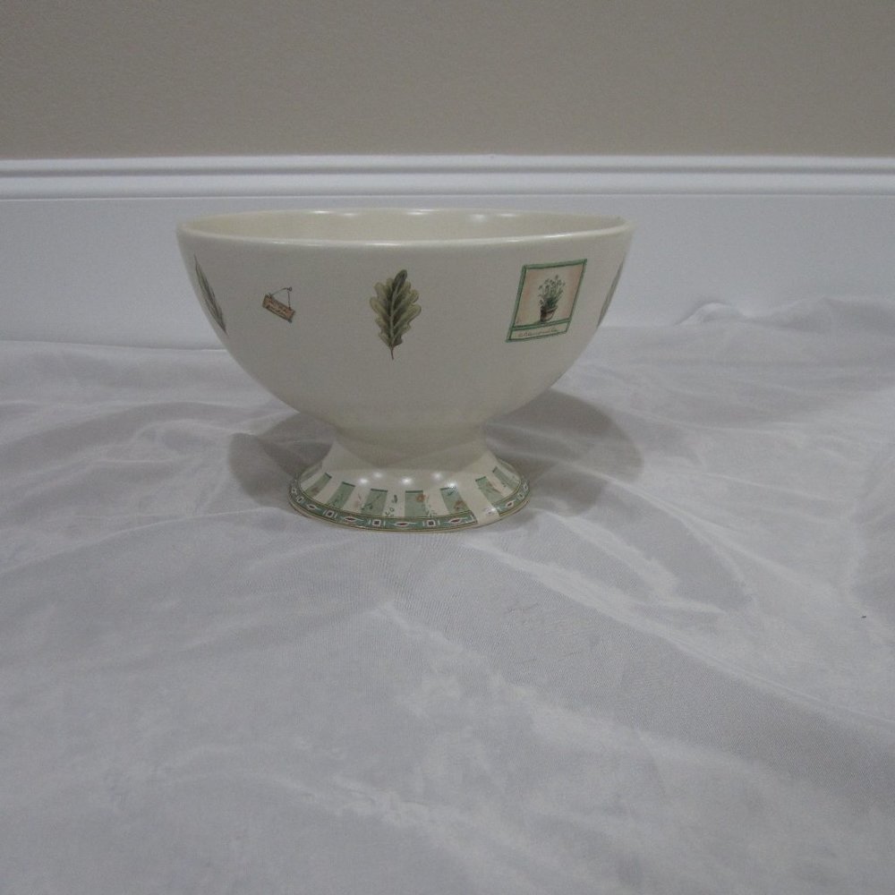 Pfaltzgraff Naturewood Pedestal Compote Serving Dish